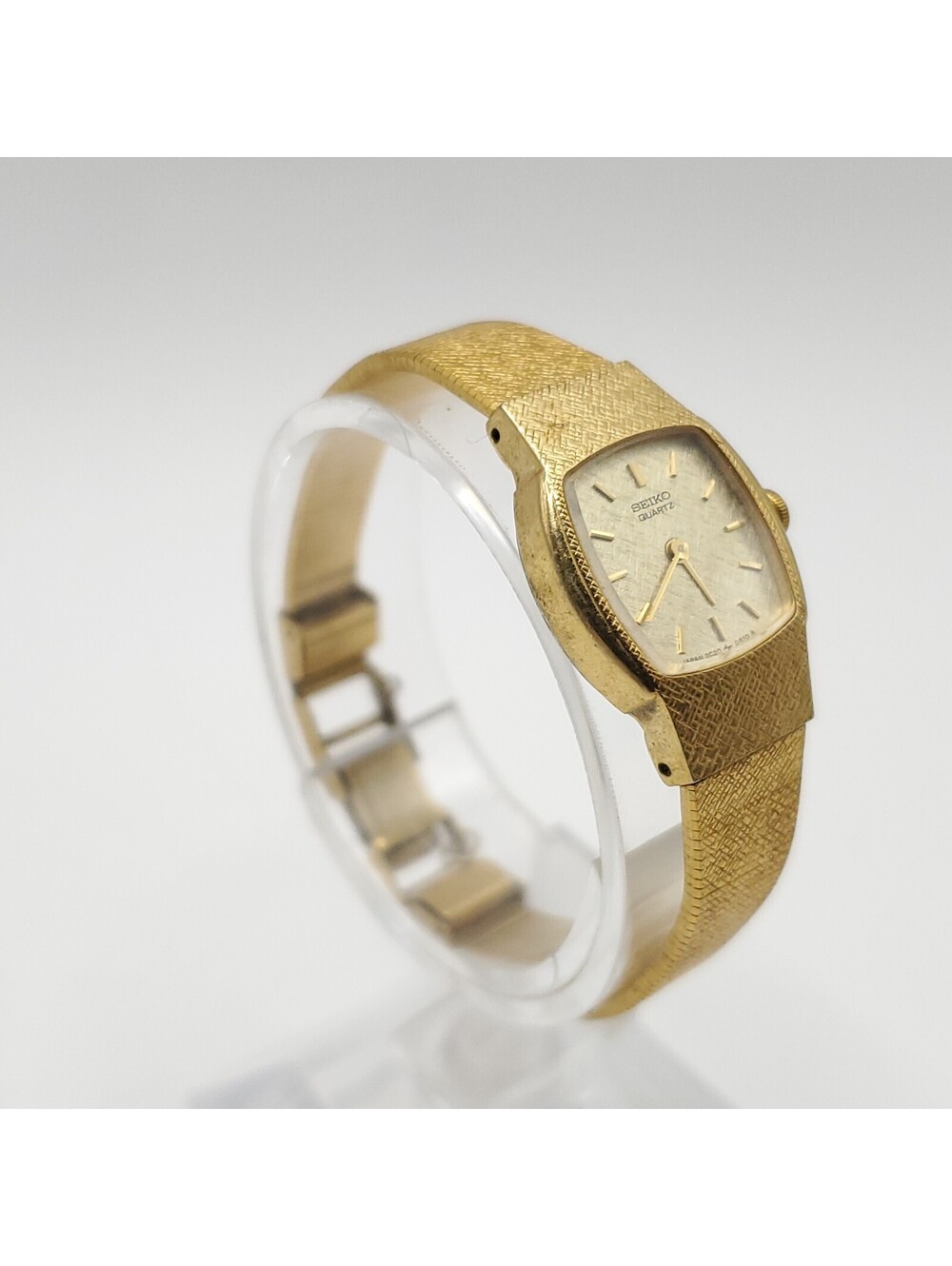 VTG Seiko Quartz Watch 2C20-5389 Women Gold Tone Barrel Analog New Battery - Picture 2 of 14